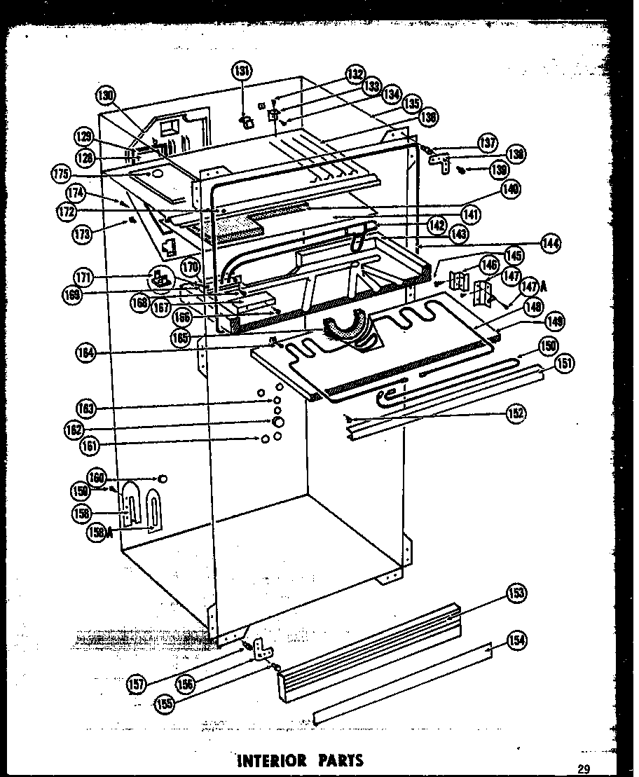 Amana TR19F-1 interior parts (t17f) (t17lf) (tr17f) (tr17lf) (tm17f) (tm17lf) (et17f) diagram