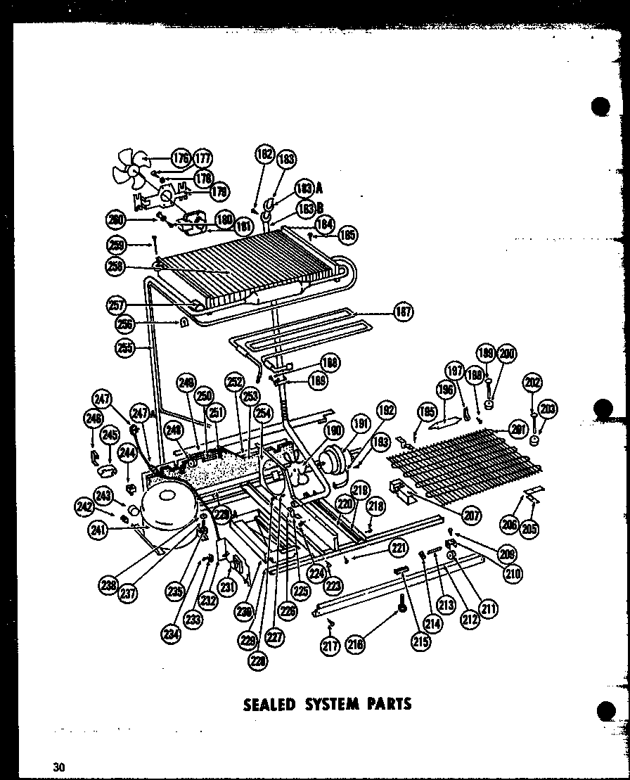 Amana TR19F-1 sealed system parts (t17f) (t17lf) (tr17f) (tr17lf) (tm17f) (tm17lf) (et17f) diagram