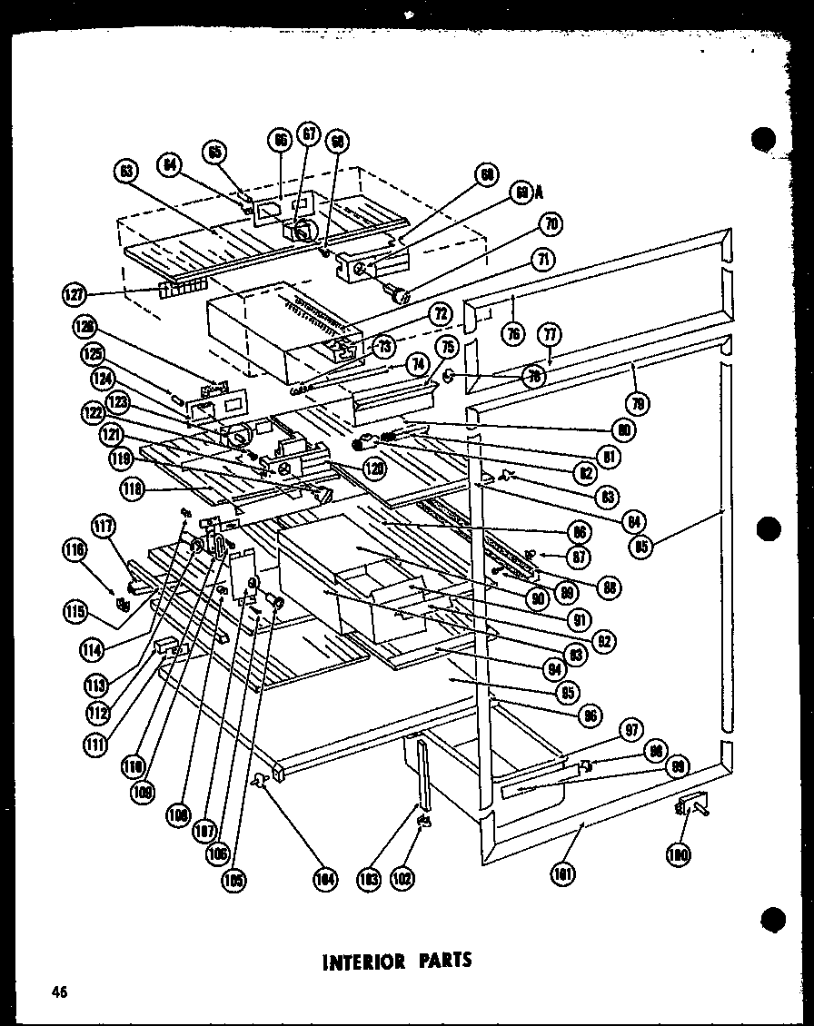 Amana TR19F-1 interior parts (tm19f) (tm19lf) (td19f) (td19lf) diagram