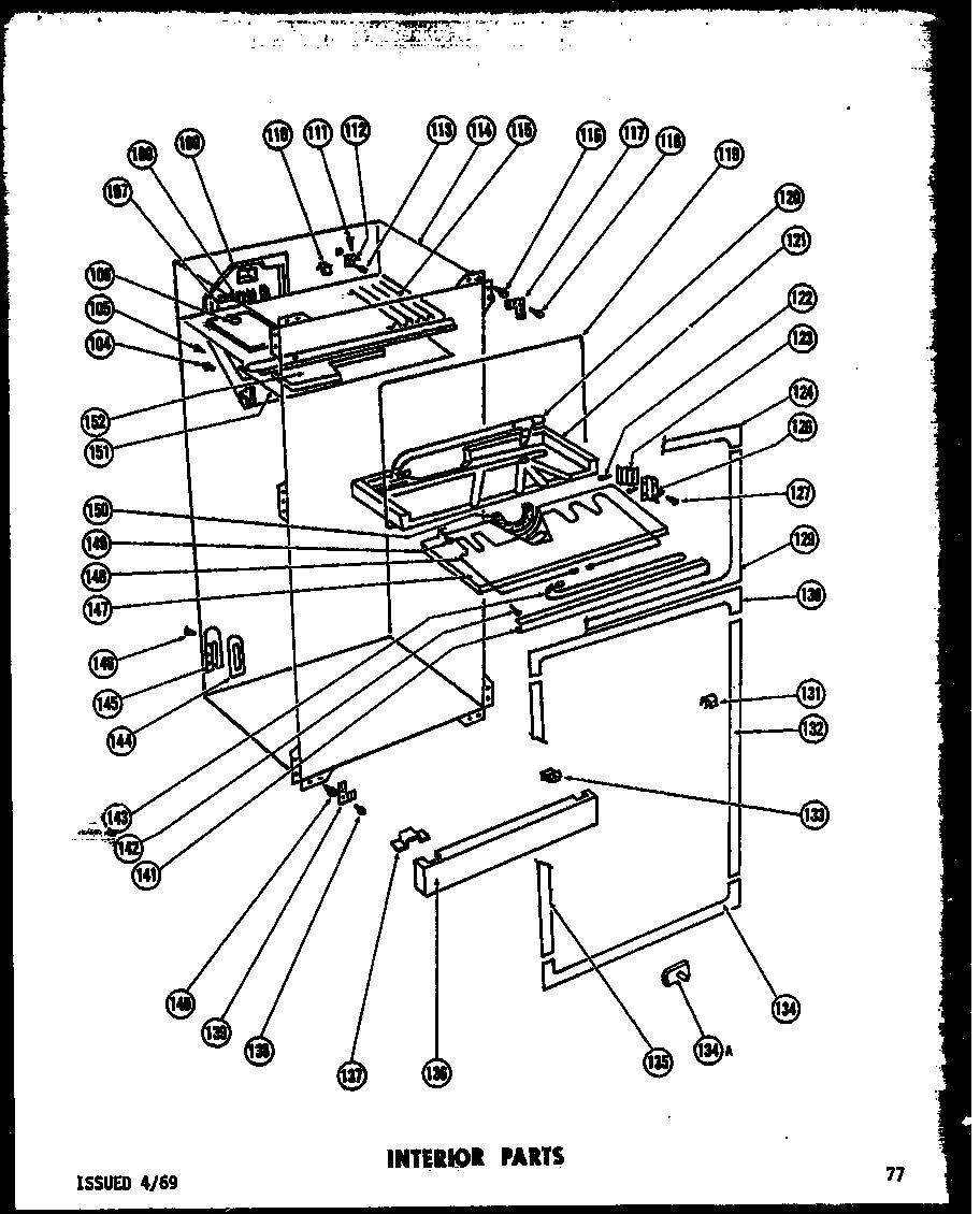 Amana TR19F-1 interior parts (tr15f-1) (tr15f-1-c) (tr15f-1-a) (tr15f-1-ag) diagram