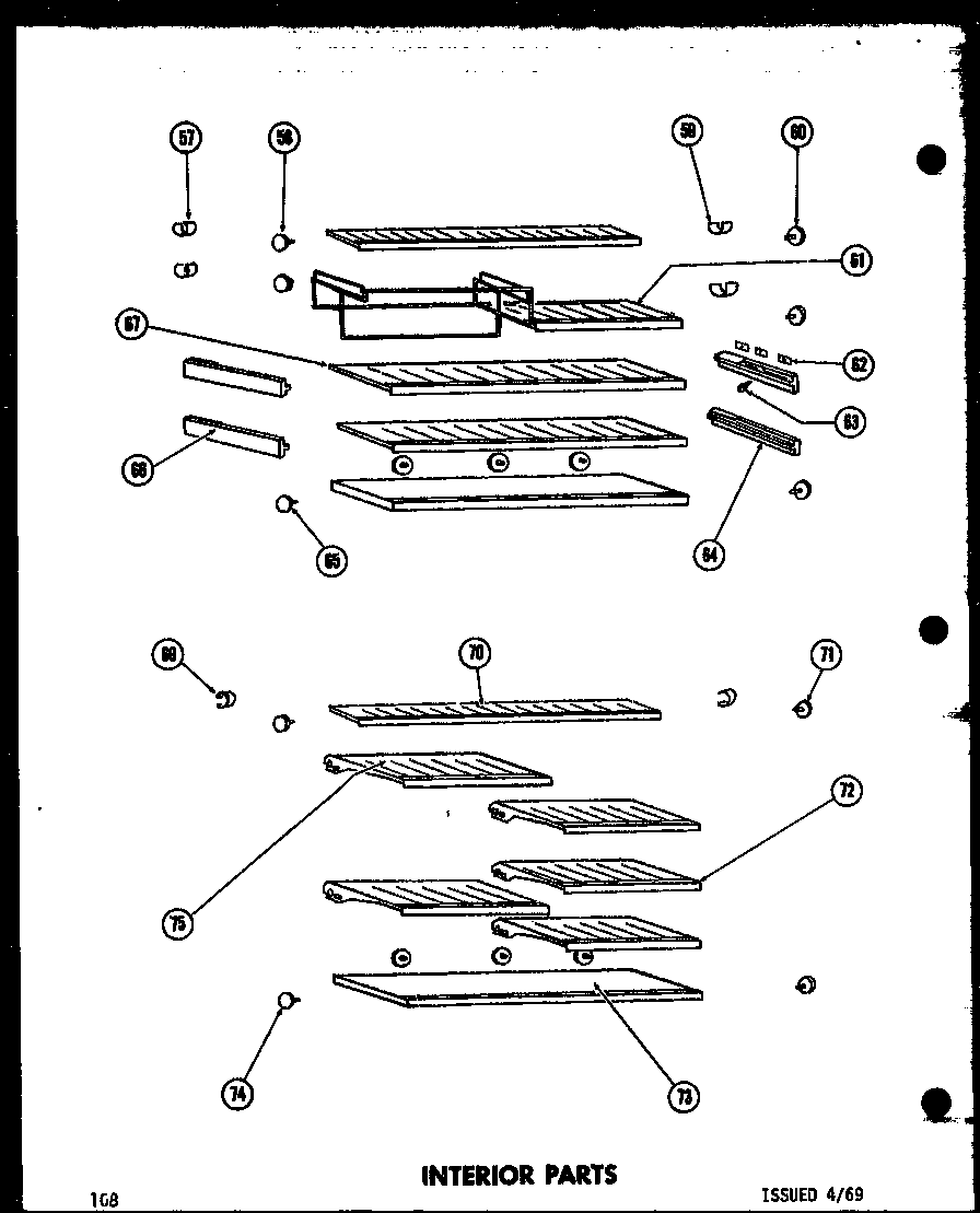 Amana TR19F-1 interior parts (tr19f-1) (td19f-1) diagram