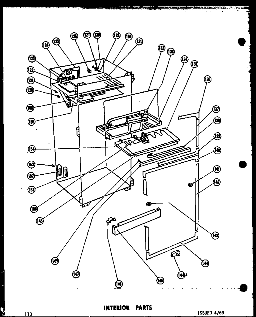 Amana TR19F-1 interior parts. f6a13@sealed system parts (tr19f-1) (td19f-1) diagram