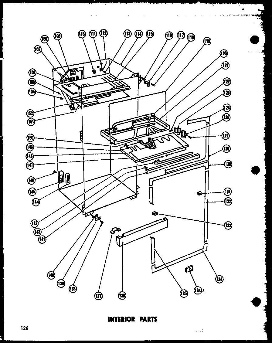 Amana TR19F-1 interior parts (t15-f) diagram