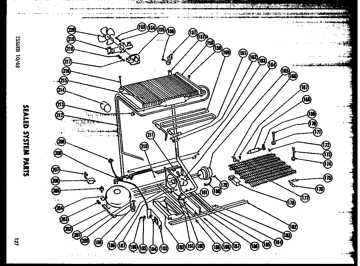 Amana TR19F-1 sealed system parts (t15-f) diagram
