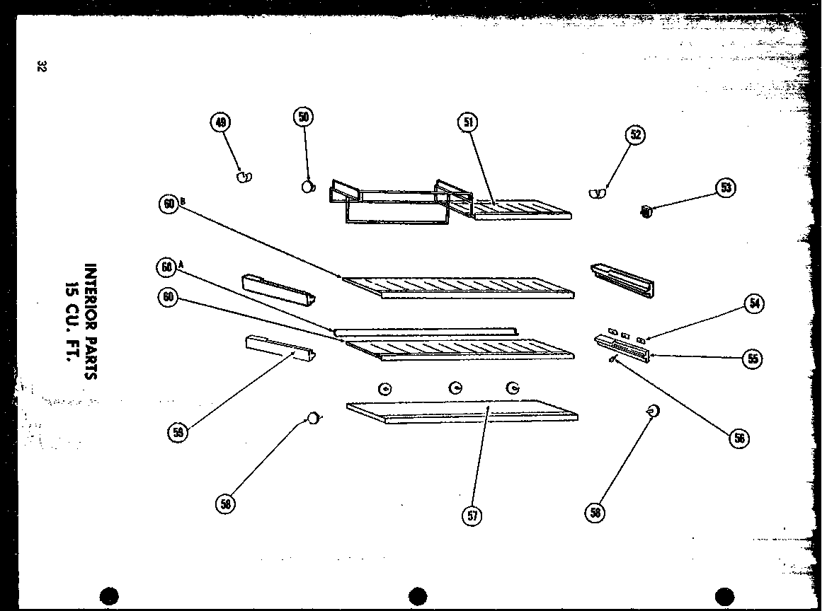 Amana TR17G interior parts 15 cu. ft. (tr15-g) (t15-g) diagram
