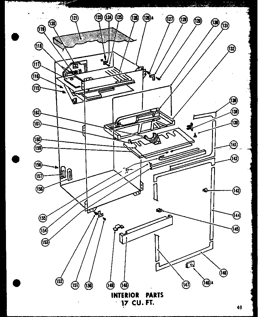 Amana TR17G interior parts 17 cu. ft. (tr17g) (tm17g) (etm17g) (tr17f) diagram