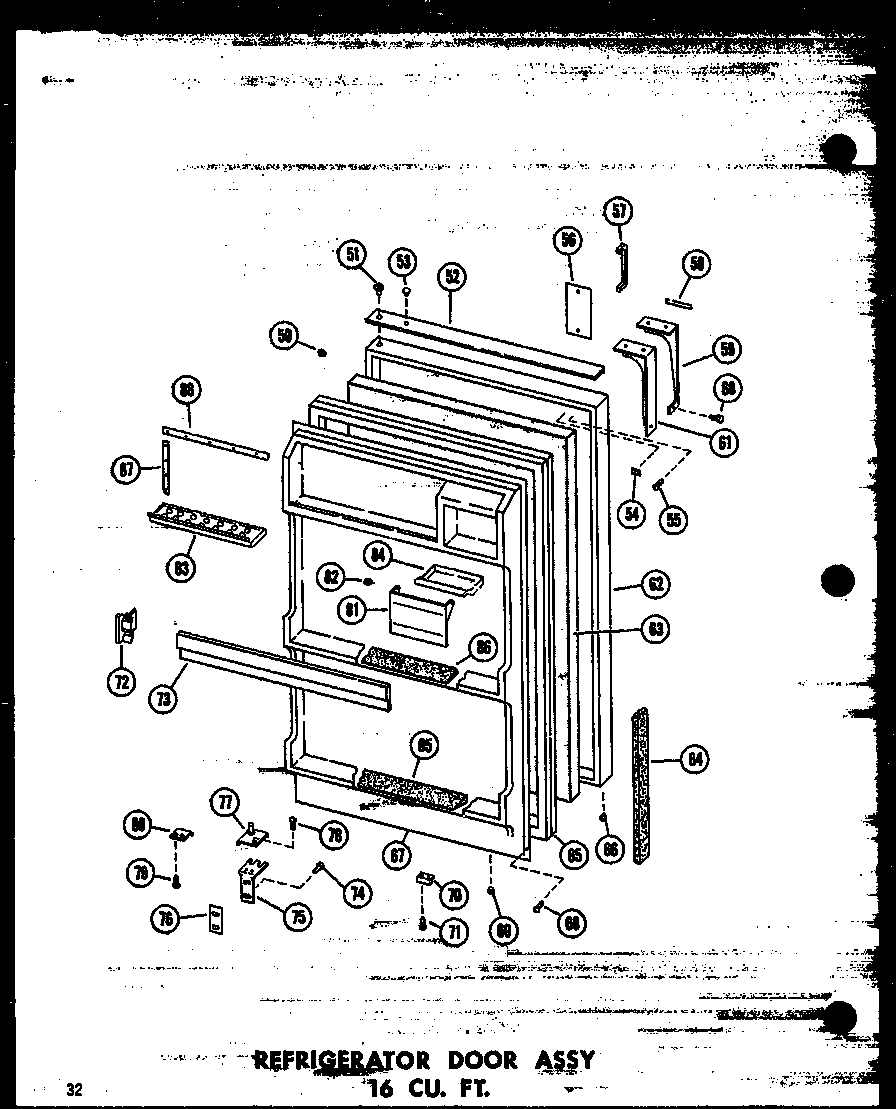 Amana ETM18N-C-P60236-52WC refrigerator door assy 16 cu. ft. (t16n/p60236-48w) (t16n-c/p60236-48wc) (t16n-ag/p60236-48wg) (t16n-a/p60236-48wa) (t16n/p60236-59w) (t16n-c/p60236-59wc) (t16n-ag/p60236-59wg) (t16n-a/p60236-59wa) (tr16n/p60236-50w) (tr16n-c/p60236-50wc) (tr16n-ag/p60236 diagram