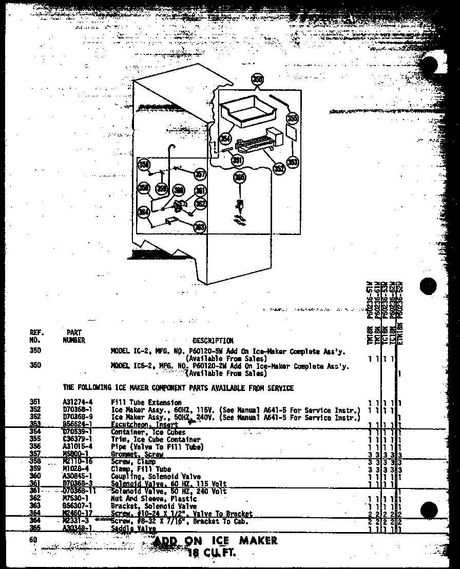 Amana ETM18N-C-P60236-52WC add on ice maker 18 cu. ft. (tm18n/p60236-51w) (tm18n-c/p60236-51wc) (tm18n-ag/p60236-51wg) (tm18n-a/p60236-51wa) (tm18n/p60236-61w) (tm18n-ag/p60236-61wg) (tm18n-c/p60236-61wc) (tm18n-a/p60236-61wa) (tc18n-a/p60236-53wa) (tc18n-c/p60236-53wc) (tc18n-ag/p diagram