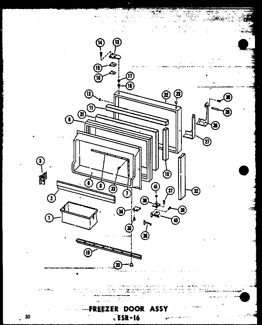 Amana ESR-16-AG-P60303-2WG freezer door assy esr-16 (esr-16/p60303-2w) (esr-16-ag/p60303-2wg) (esr-16-c/p60303-2wc) (esr-16-a/p60303-2wa) diagram