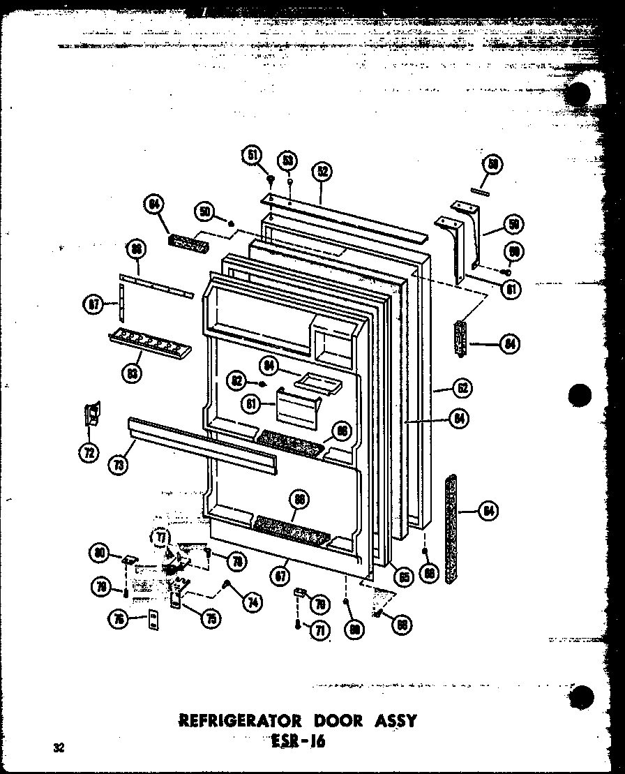 Amana ESR-16-AG-P60303-2WG refrigerator door assy esr-16 (esr-16/p60303-2w) (esr-16-ag/p60303-2wg) (esr-16-c/p60303-2wc) (esr-16-a/p60303-2wa) diagram