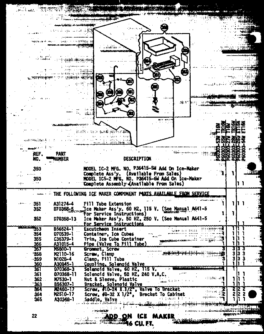 Amana TM18W-C-P60303-35WC add on ice maker 16 cu. ft. (t16w/p60303-53w) (tr16w-c/p60303-55wc) (tr16w-a/p60303-55wa) (tr16w/p60303-55w) (tr16w-ag/p60303-55wg) (t16w/p60303-27w) (tc16w-c/p60303-27wc) (tc16w-ag/p60303-27wg) (tc16w-a/p60303-27wa) (tr16w-c/p60303-28wc) (tr16w-a/p60303- diagram