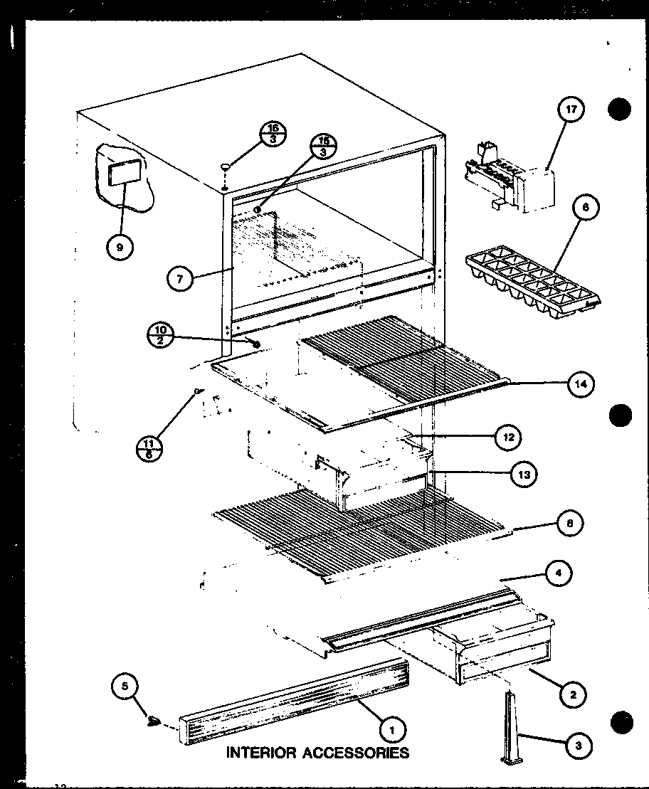 Amana TM18H-P7711006W interior accessories (tm16h/p7711001w) (tm16h/p7711002w) (tm16h1/p7711027w) diagram