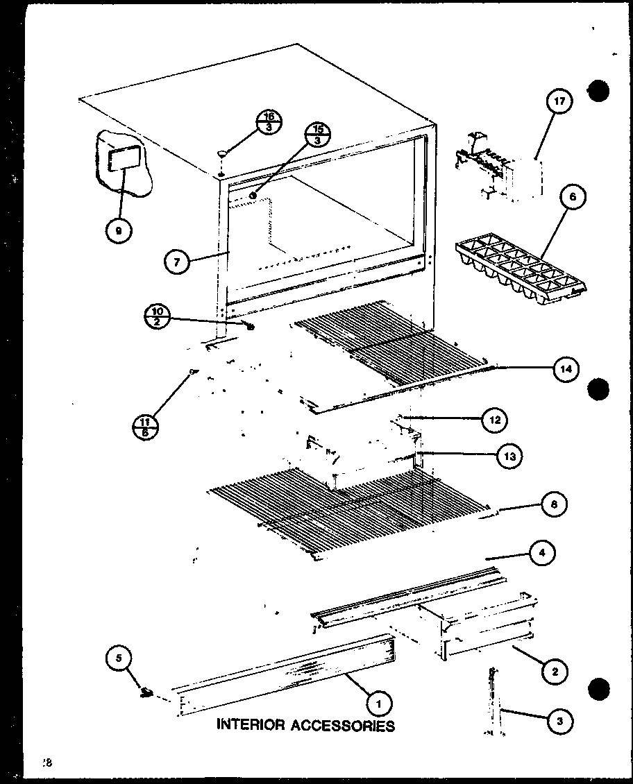 Amana TM18H-P7711006W interior accessories (tm18h/p7711005w) (tm18h/p7711006w) diagram