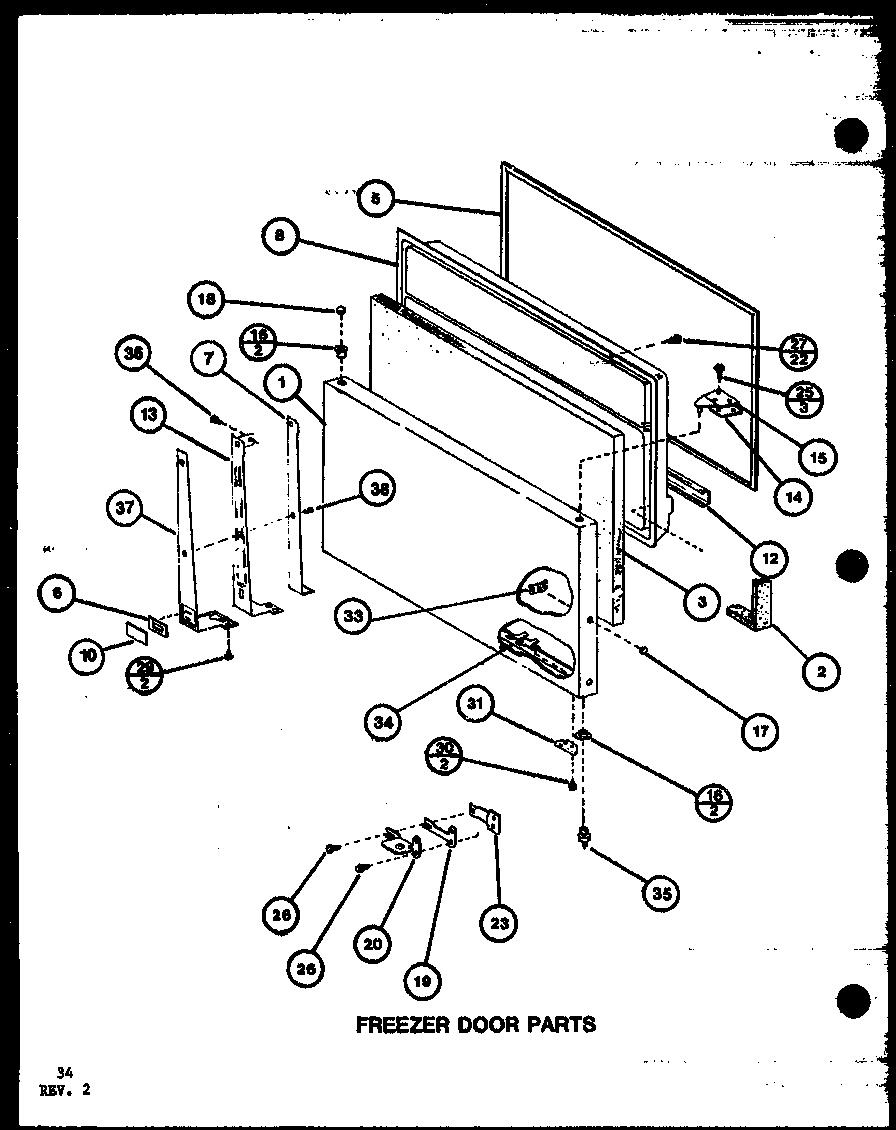Amana TX18K-P7803201W freezer door parts (tx22k/p7803209w) (txi22k/p7803210w) (txi22k/p7803243w) (tx22k/p7859202w) diagram