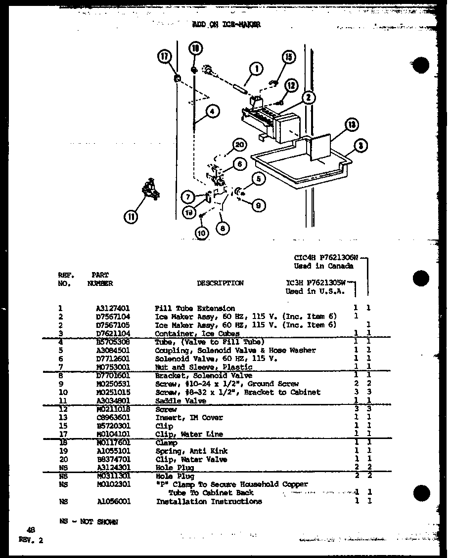 Amana TX18K-P7803201W (ic3h/p7621305w) (cic4h/p7621306w) diagram