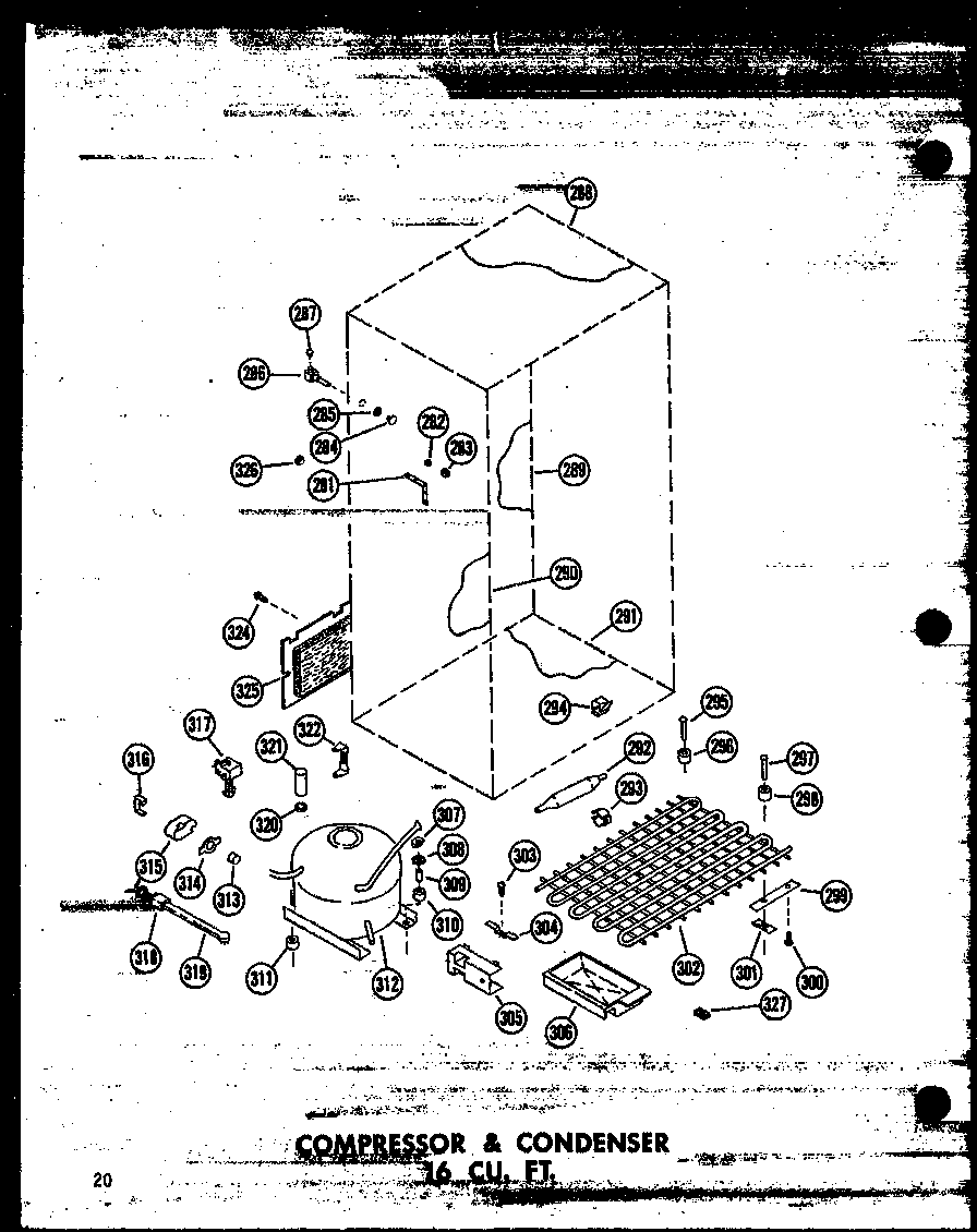 Amana TR16W-P60303-7W compressor & condenser 16 cu. ft. (t16w/p60303-6w) (t16w-c/p60303-6wc) (t16w-ag/p60303-6wg) (t16w-a/p60303-6wa) (t16w-c/p60303-8wc) (t16w-a/p60303-8wa) (t16w/p60303-8w) (t16w-ag/p60303-8wg) (tr16w-c/p60303-7wc) (tr16w-a/p60303-7wa) (tr16w/p60303-7w) (tr16 diagram