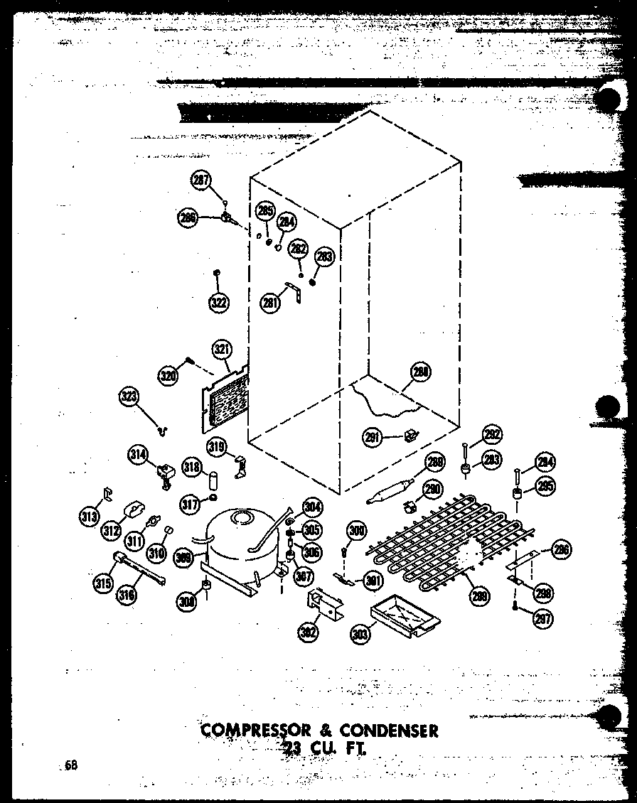 Amana TR16W-P60303-7W compressor & condenser 23 cu. ft. (td23n-c/p60236-88wc) (td23n-a/p60236-88wa) (td23n/p60236-88w) (td23n-ag/p60236-88wg) (td23w/p60303-14w) (td23w-c/p60303-14wc) (td23w-ag/p60303-14wg) (td23w-a/p60303-14wa) (td23n/p60236-89w) (td23n-ag/p60236-89wg) (td23n- diagram