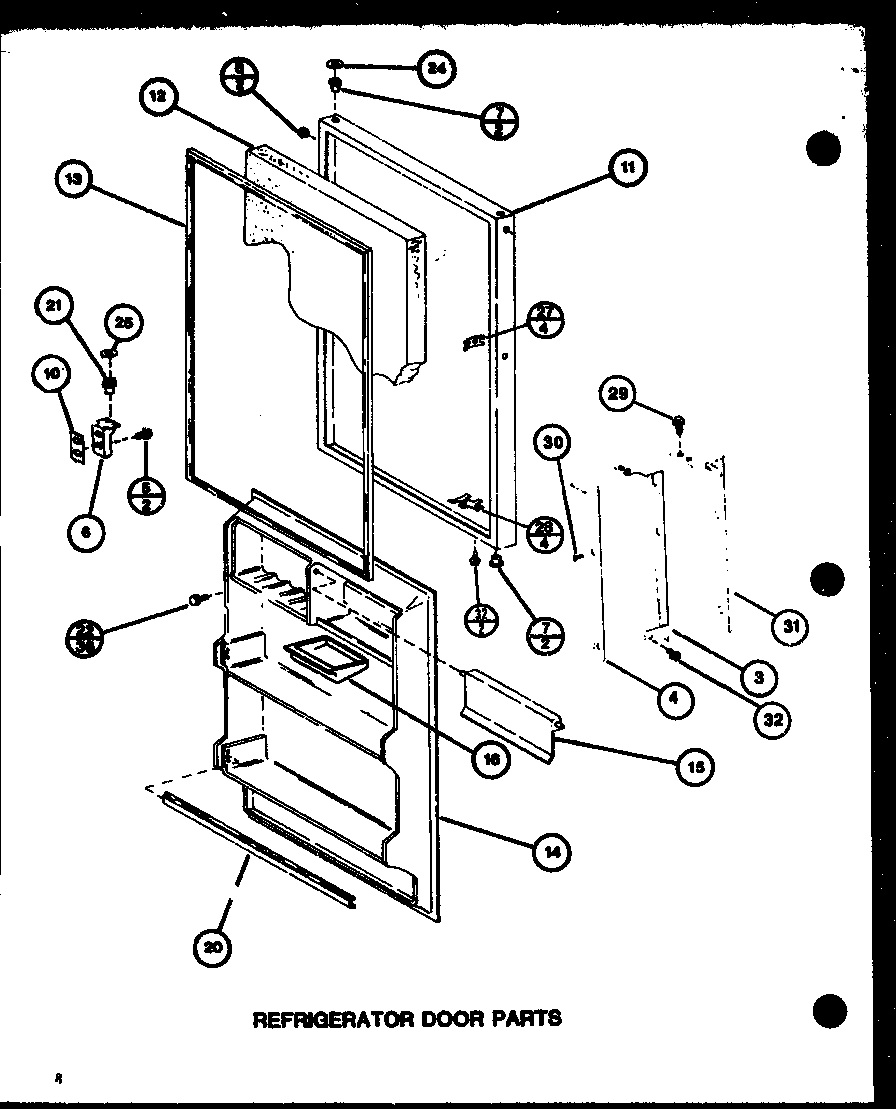 Amana TMI20K-P7803236W refrigerator door parts (tmi16k/p7803231w) (tmi16k/p7803232w) diagram