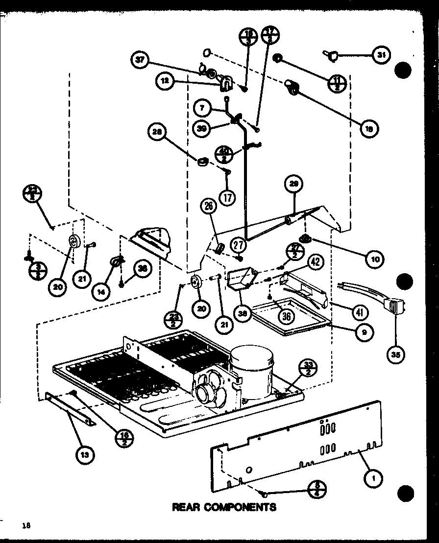 Amana TMI20K-P7803236W rear components (tmi16k/p7803231w) (tmi16k/p7803232w) diagram