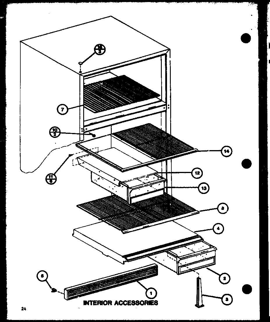 Amana TMI20K-P7803236W interior accessories (tmi18k/p7803233w) (tmi18k/p7803234w) diagram