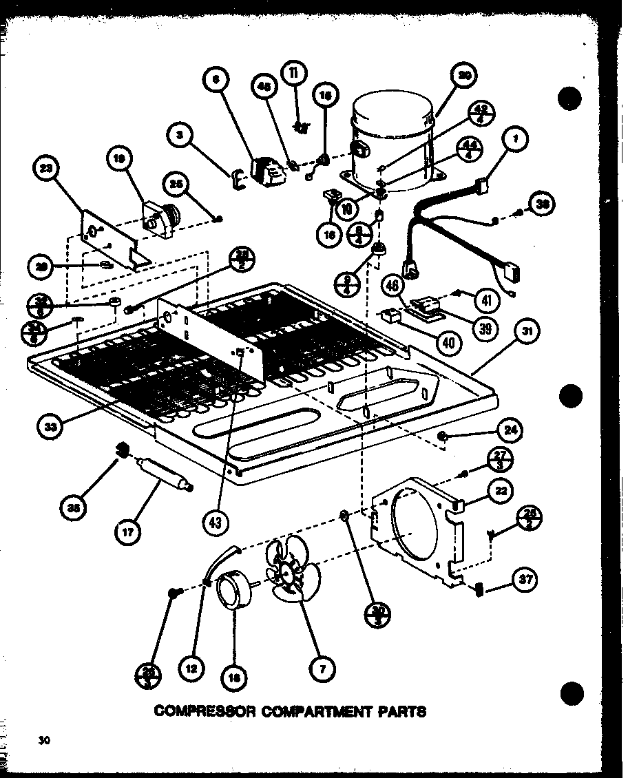 Amana TMI20K-P7803236W compressor compartment parts (tmi18k/p7803233w) (tmi18k/p7803234w) diagram
