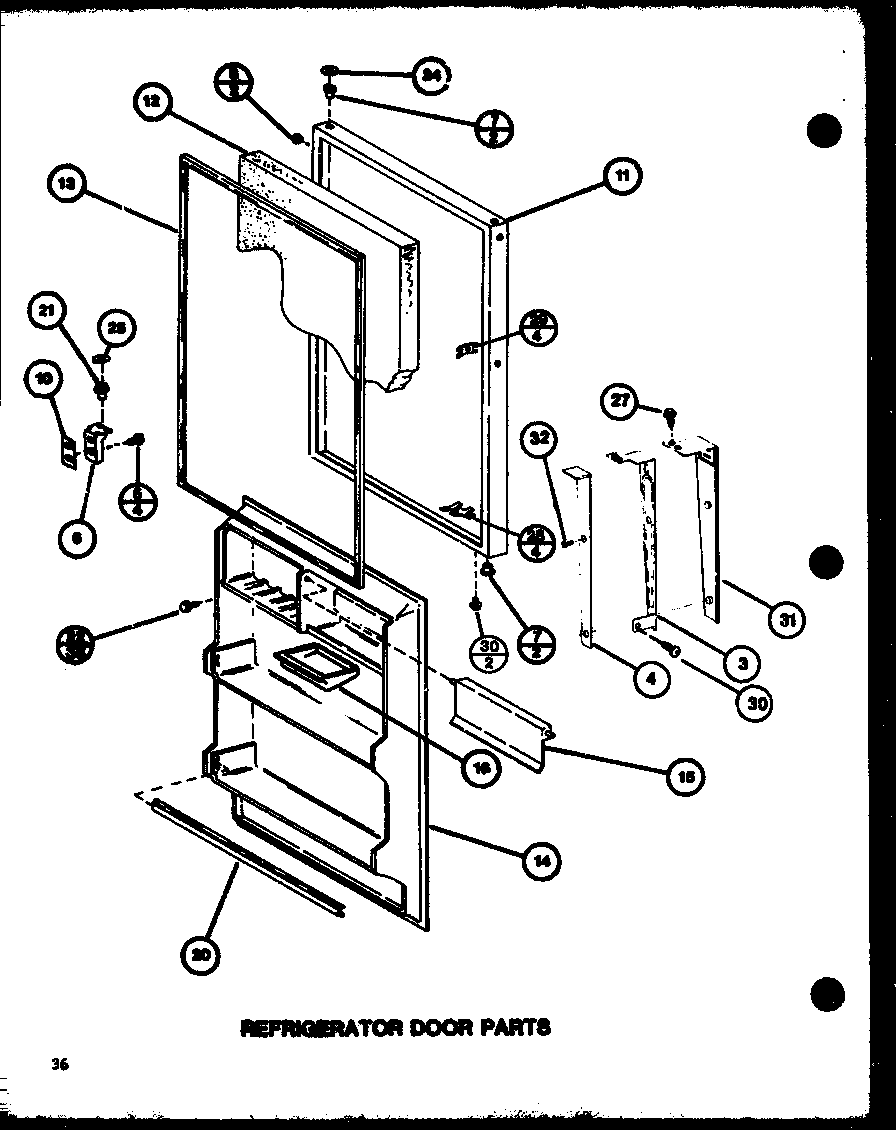 Amana TMI20K-P7803236W refrigerator door parts (tmi20k/p7803235w) (tmi20k/p7803236w) diagram