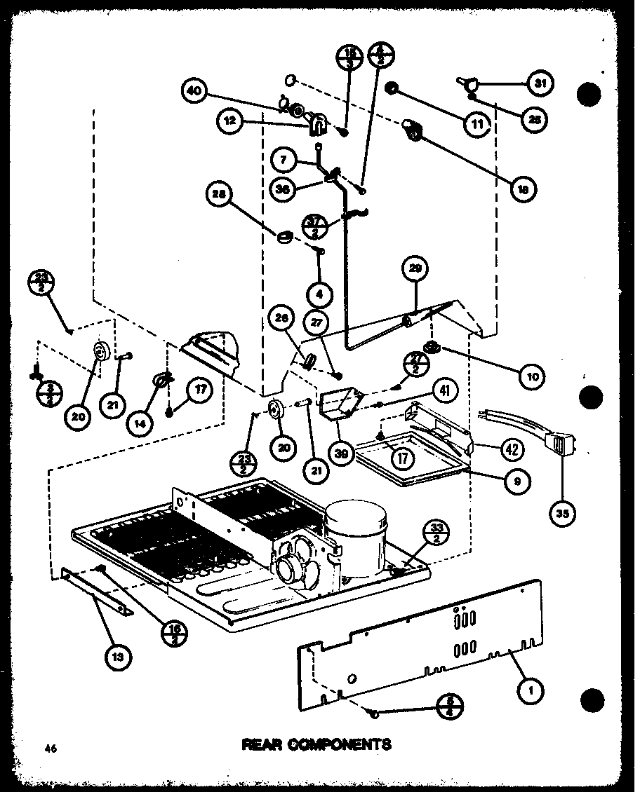 Amana TMI20K-P7803236W rear components (tmi20k/p7803235w) (tmi20k/p7803236w) diagram