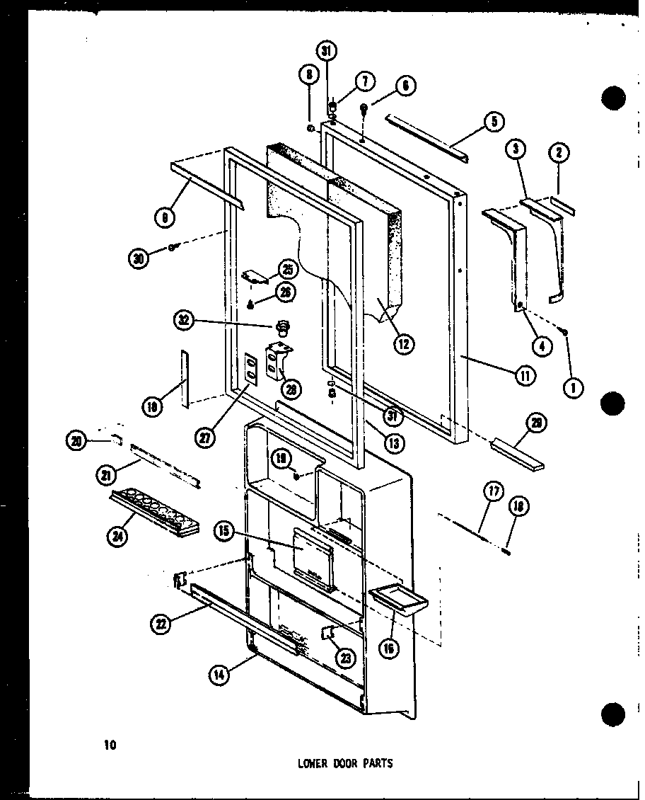 Amana TM18D-P73500-30W lower door parts (ts18d/p73500-22w) (tr18d/p73500-23w) (etr18d/p73500-24w) (tc18d/p73500-25w) (tci18d/p73500-27w) (tm18d/p73500-30w) (tri18d/p73500-28w) diagram