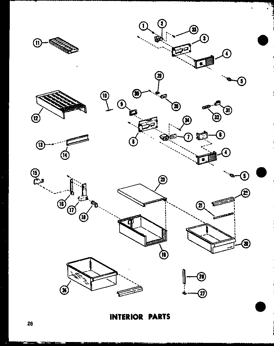 Amana TM18D-P73500-30W interior parts (tc20d/p73500-29w) (tm20d/p73500-31w) diagram