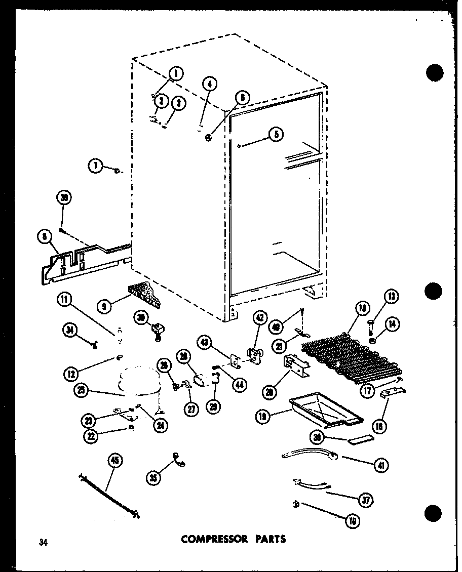 Amana TM18D-P73500-30W compressor parts (tc20d/p73500-29w) (tm20d/p73500-31w) diagram