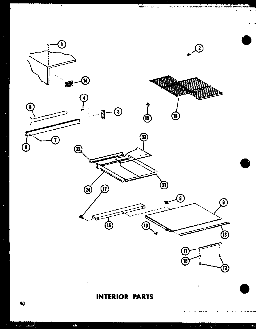 Amana TM18D-P73500-30W interior parts (td23d/p73500-26w) diagram