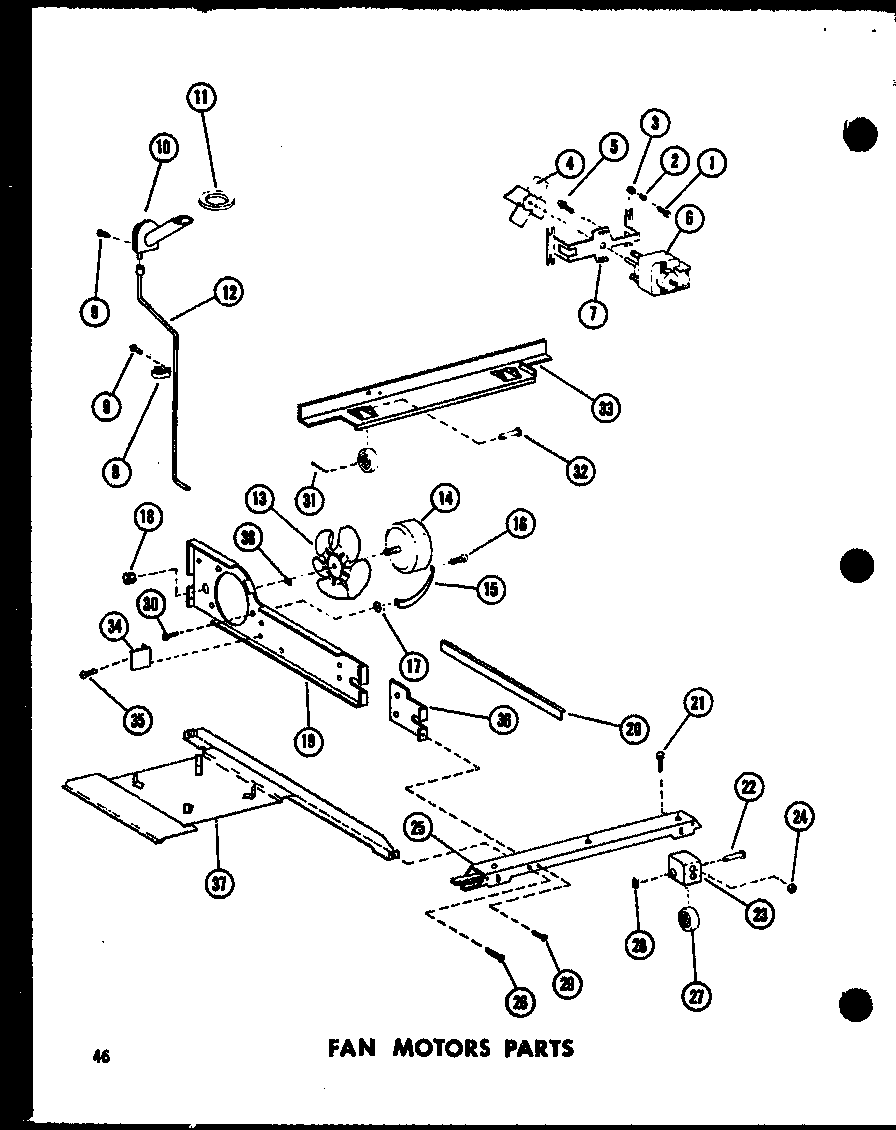 Amana TM18D-P73500-30W fan motors parts (td23d/p73500-26w) diagram