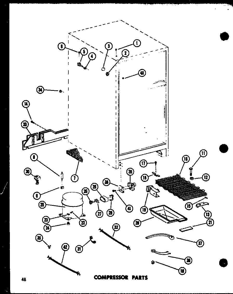 Amana TM18D-P73500-30W compressor parts (td23d/p73500-26w) diagram