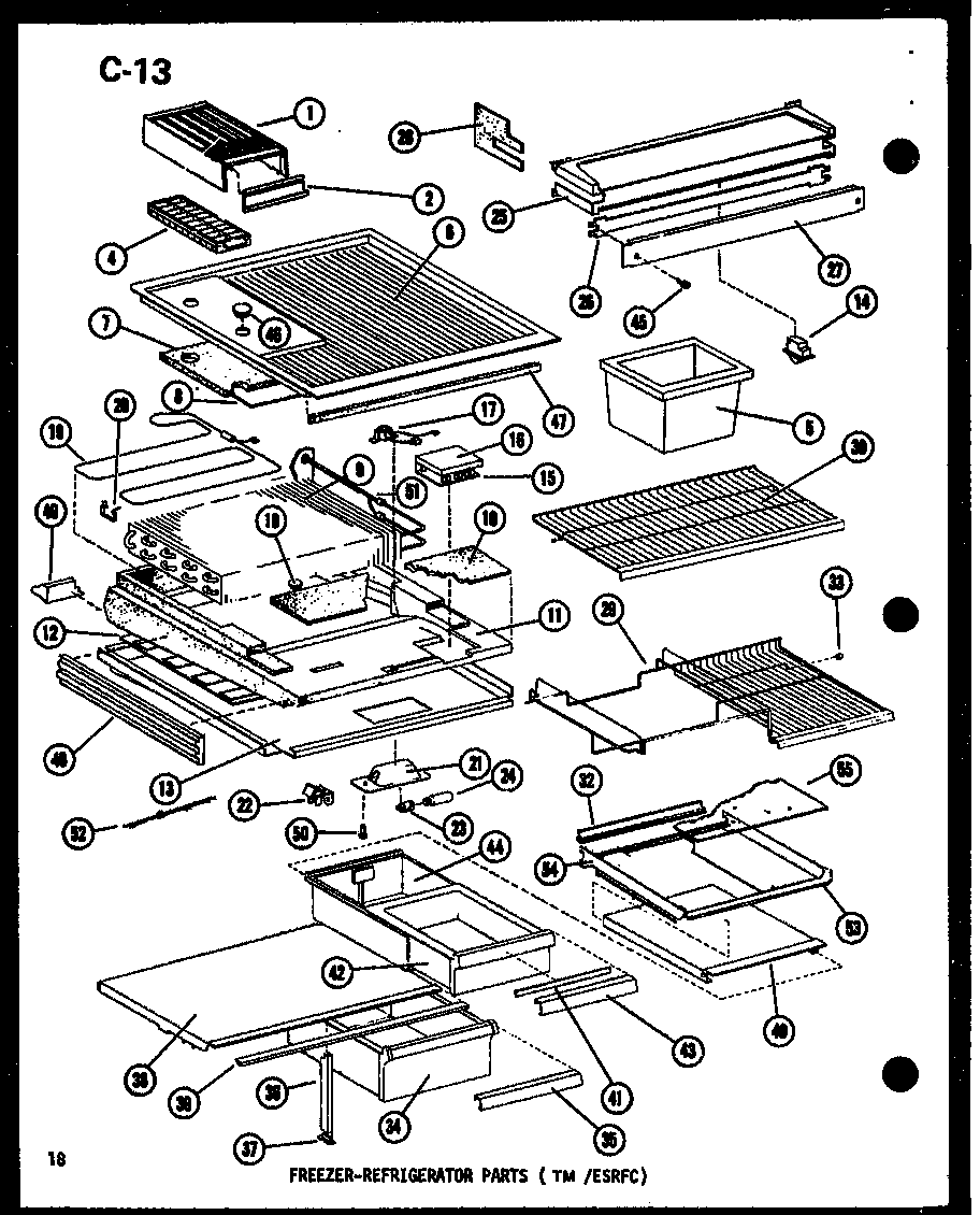 Amana ESRFC-14F-G-P75658-3WG freezer-refrigerator parts (tm /esrfc) (esrfc-14f-l/p75658-3wl) (esrfc-14f-a/p75658-3wa) (esrfc-14f-g/p75658-3wg) (esrfc-14f-c/p75658-3wc) (esrfc-16f-c/p75658-5wc) (esrfc-16f/p75658-5w) (esrfc-16f-a/p75658-5wa) (esrfc-16f-l/p75658-5wl) (esrfc-16f-g/p75658 diagram