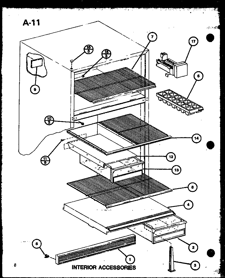 Amana TM16G-P75535-7W interior accessories (tm16g/p75535-7w) diagram