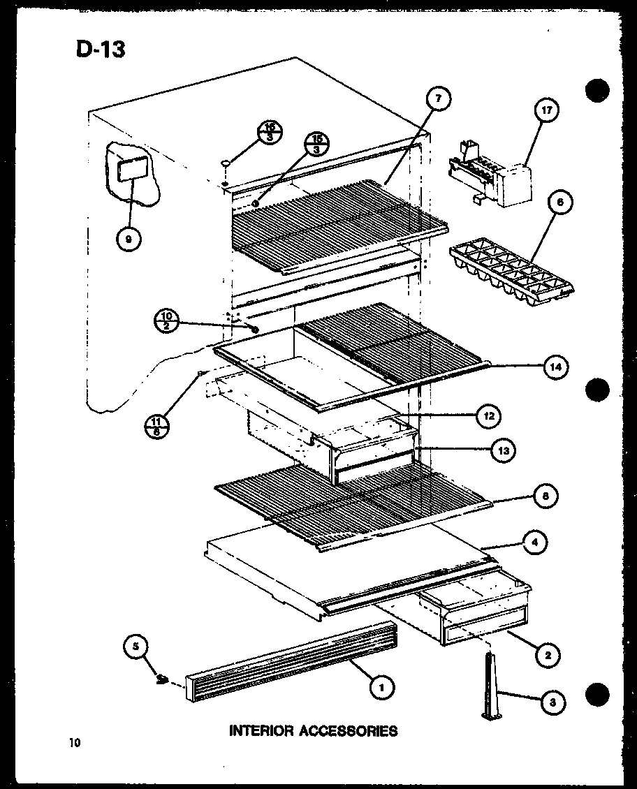 Amana TC18G-P76512-5W interior accessories (tm18spg/p76512-1w) (tm18spg/p76512-2w) (tm18g/p76512-3w) diagram
