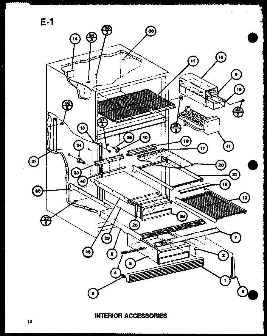 Amana TC18G-P76512-5W interior accessories (tr18g/p76512-4w) (tc18g/p76512-5w) diagram