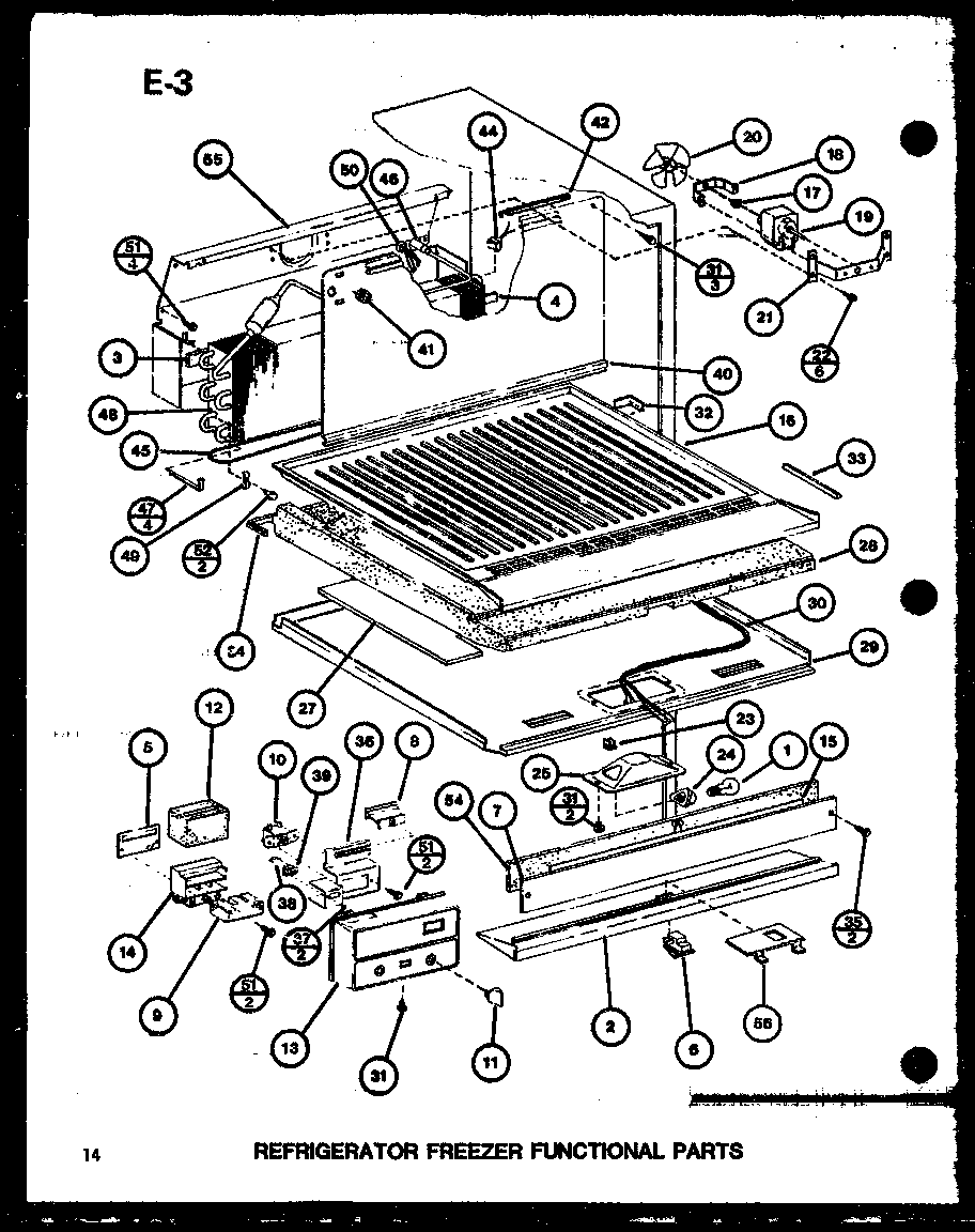 Amana TC18G-P76512-5W refrigerator freezer functional parts (tm18spg/p76512-1w) (tm18spg/p76512-2w) (tm18g/p76512-3w) (tr18g/p76512-4w) (tc18g/p76512-5w) diagram