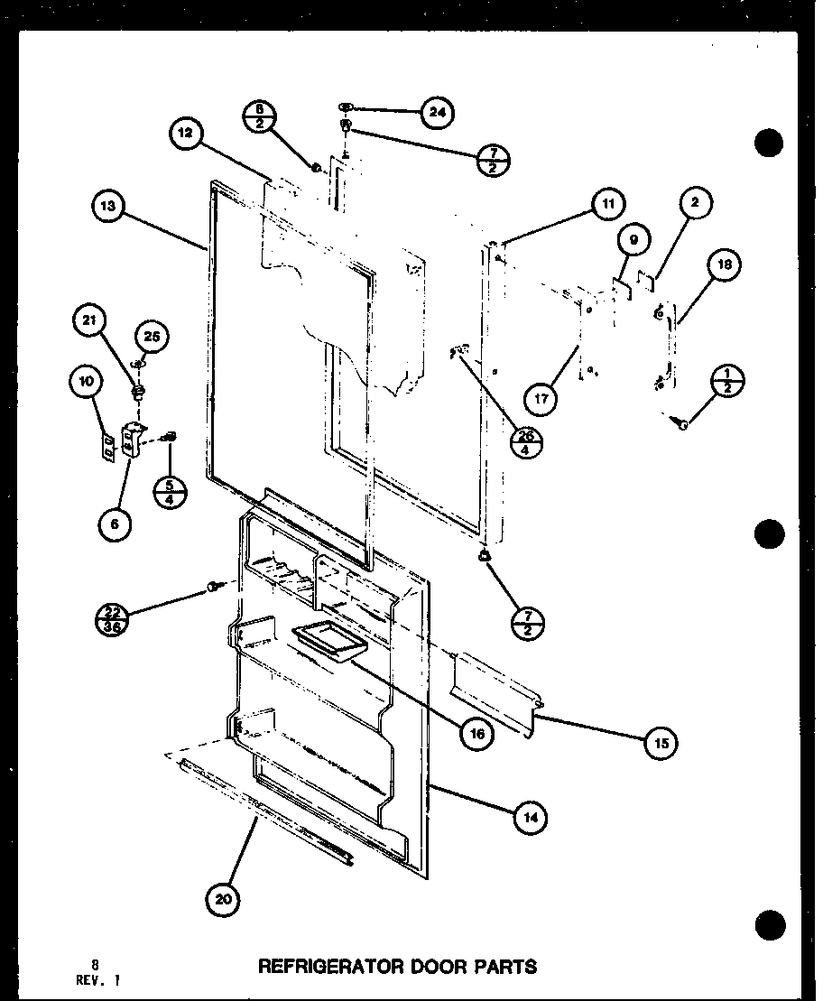 Amana TM18G-P76512-15W refrigerator door parts (tm16g/p76512-17w) (tm16g/p76512-18w) (tm16spg/p76512-21w) (tm16g1/p76512-28w) diagram