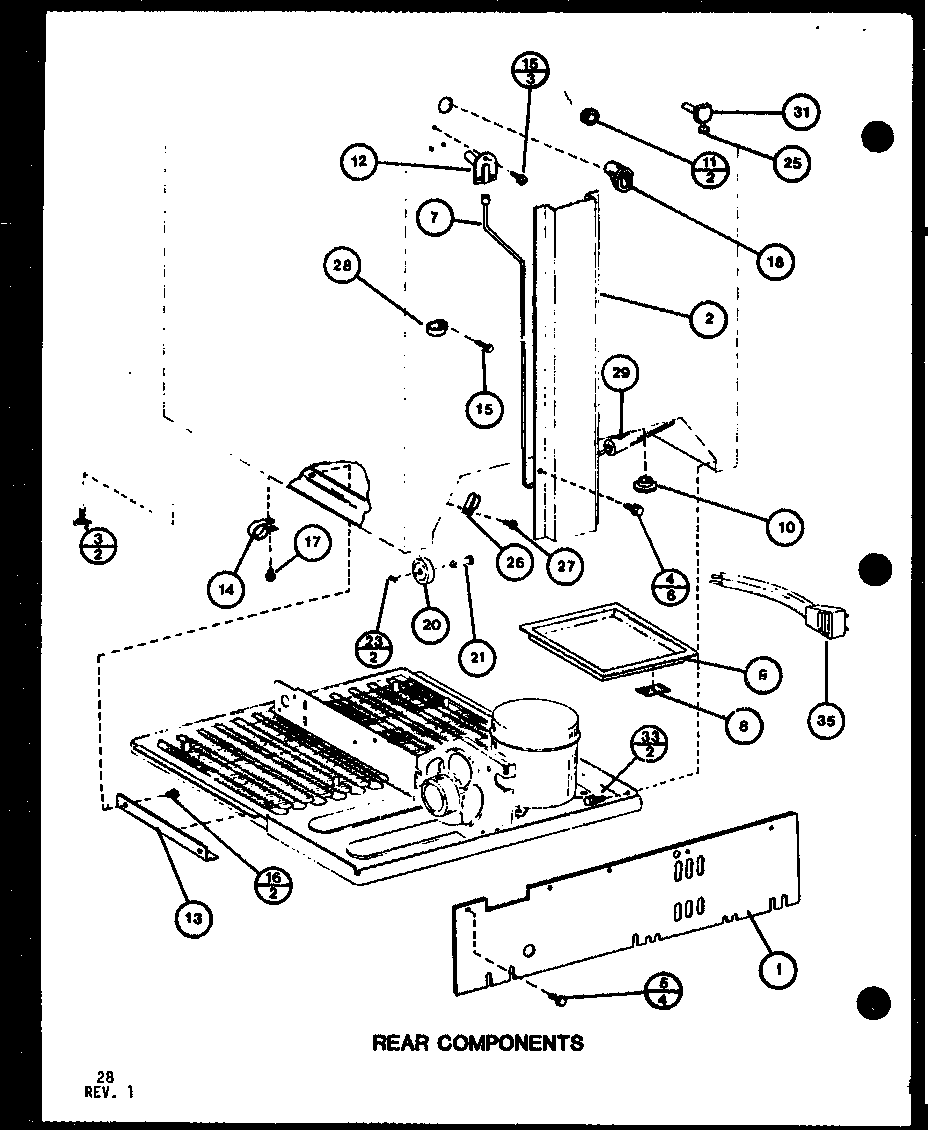 Amana TM18G-P76512-15W rear components (tm18spg/p76512-13w) (tm18spg/p76512-14w) (tm18g/p76512-15w) (tm18g/p76512-16w) (tm18spg/p76512-22w) (tm18spg/p76512-23w) diagram