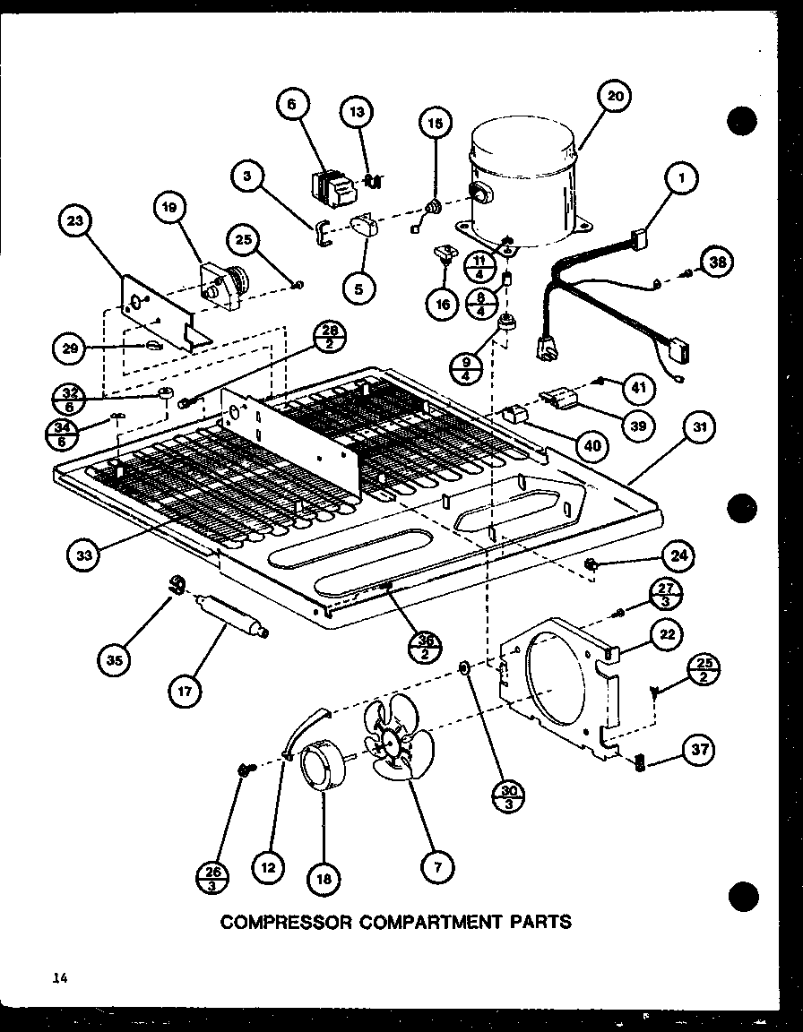Amana TLI18J-P7739006W compressor compartment parts (tli18j/p7739007w) (tli18j/p7739006w) diagram