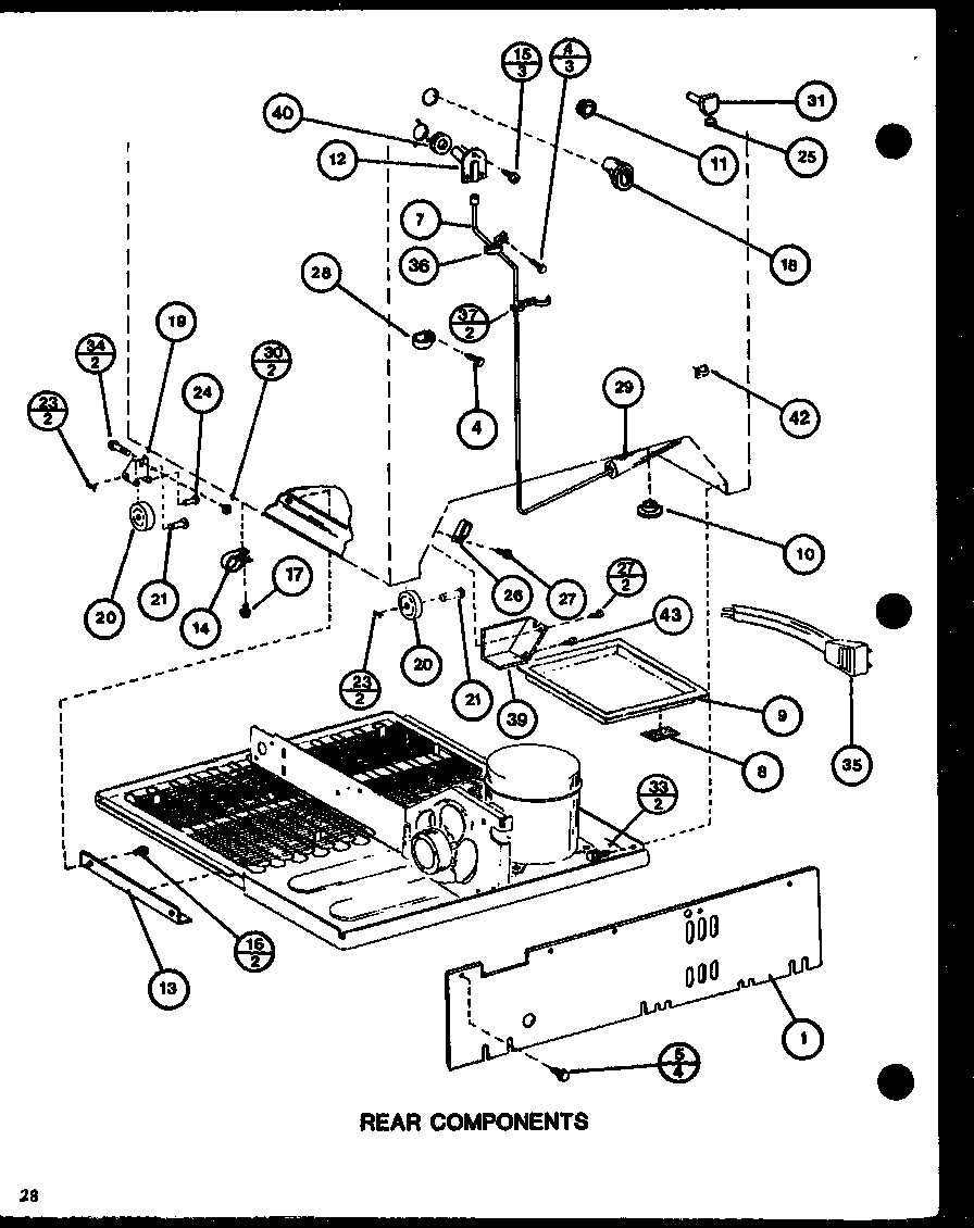 Amana TLI18J-P7739006W rear components (tl20j/p7739011w) (tli20j/p7739012w) diagram