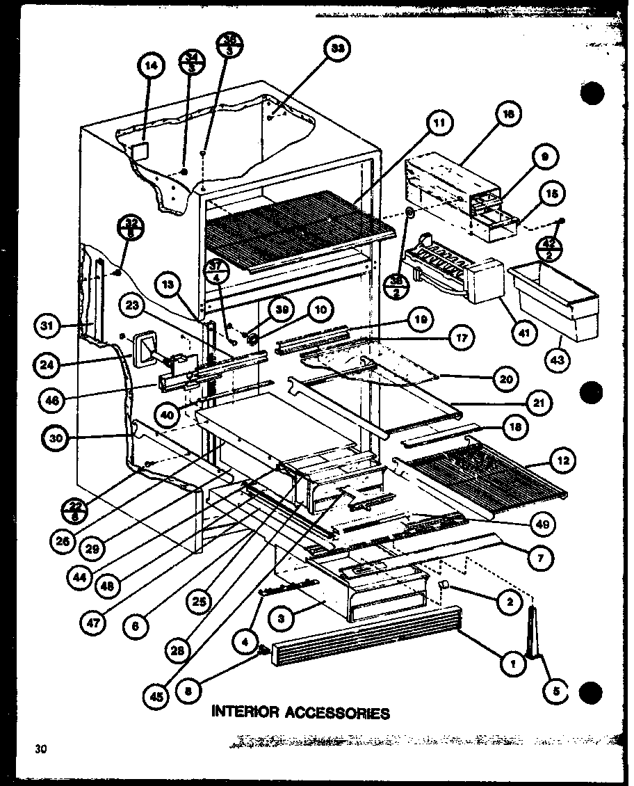 Amana TR18J-P7739004W interior accessories (tr18j/p7739004w) (tc18j/p7739005w) diagram