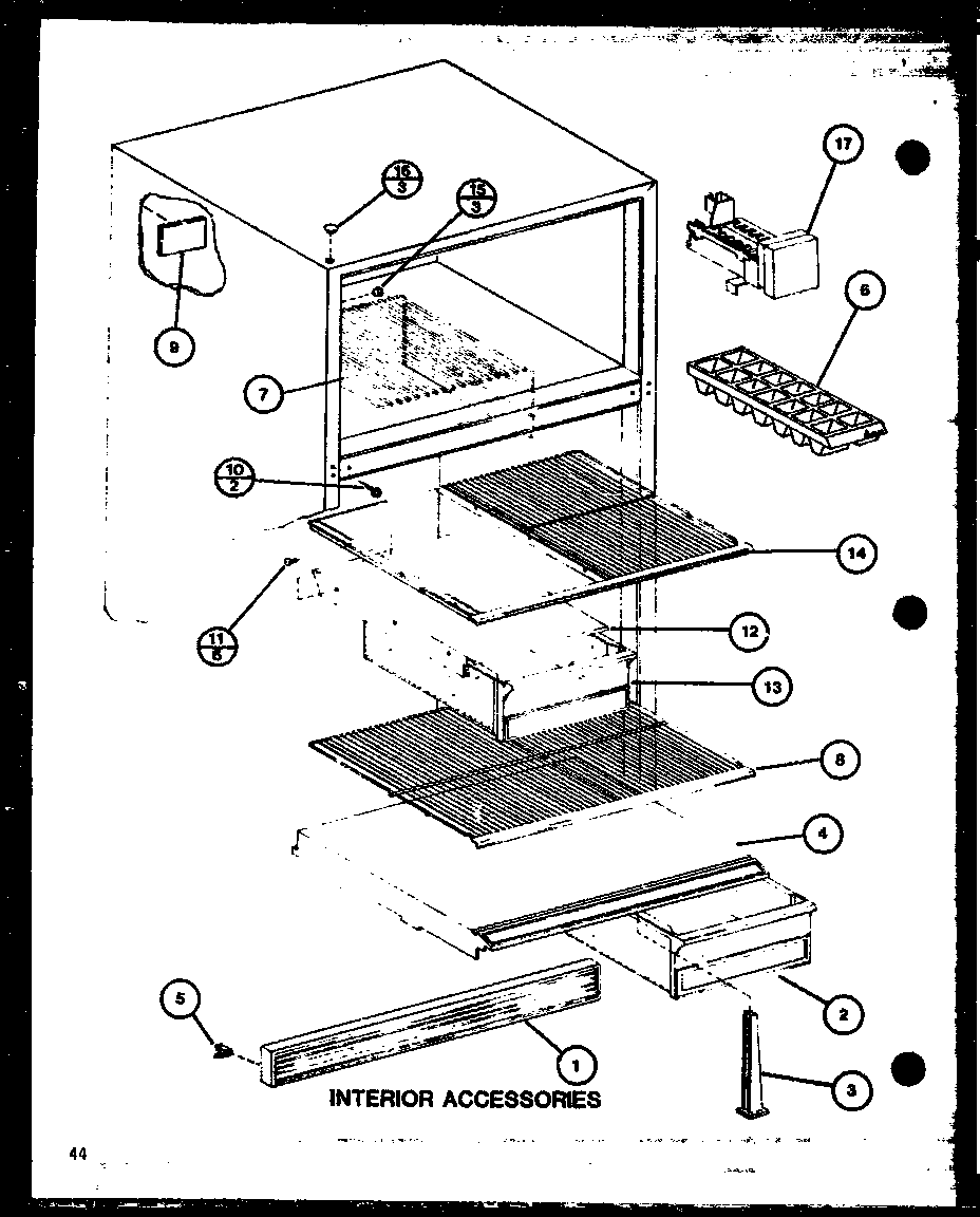 Amana TR18J-P7739004W interior accessories (tm20j/p7739008w) diagram