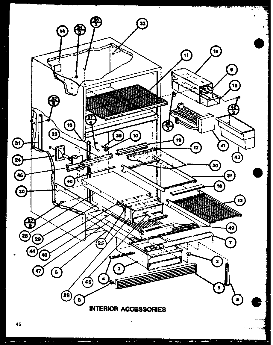 Amana TR18J-P7739004W interior accessories (tr20j/p7739009w) (tc20j/p7739010w) diagram
