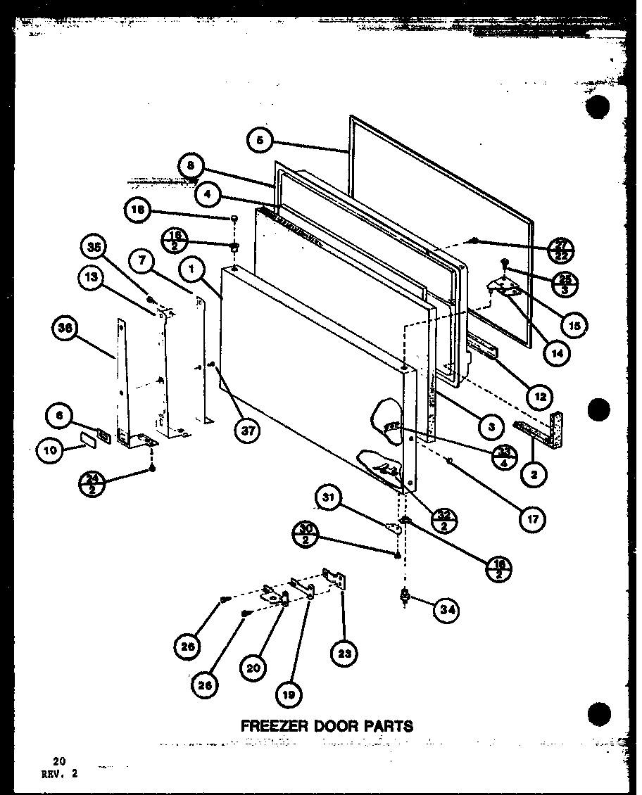 Amana TL18K-P7803222W freezer door parts (tl20k/p7803225w) (tl20k/p7803226w) (tli20k/p7803227w) (tli20k/p7803228w) (tli20k/p7803247w) (tli20k/p7803248w) diagram