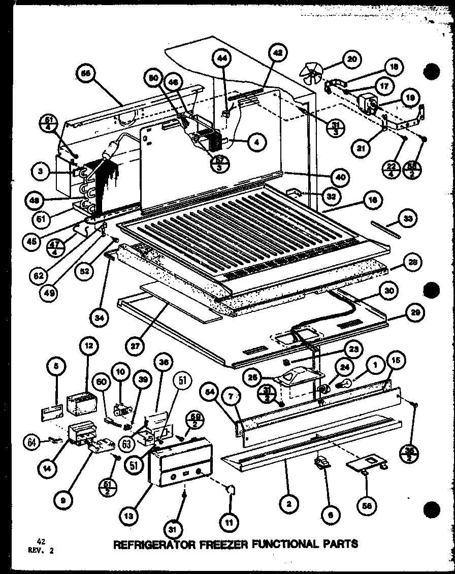 Amana TL18K-P7803222W refrigerator freezer functional parts (tl22k/p7803229w) (tli22k/p7803230w) (tli22k/p7803249w) (tl22k/p7859204w) (tli22k/p7859207w) diagram