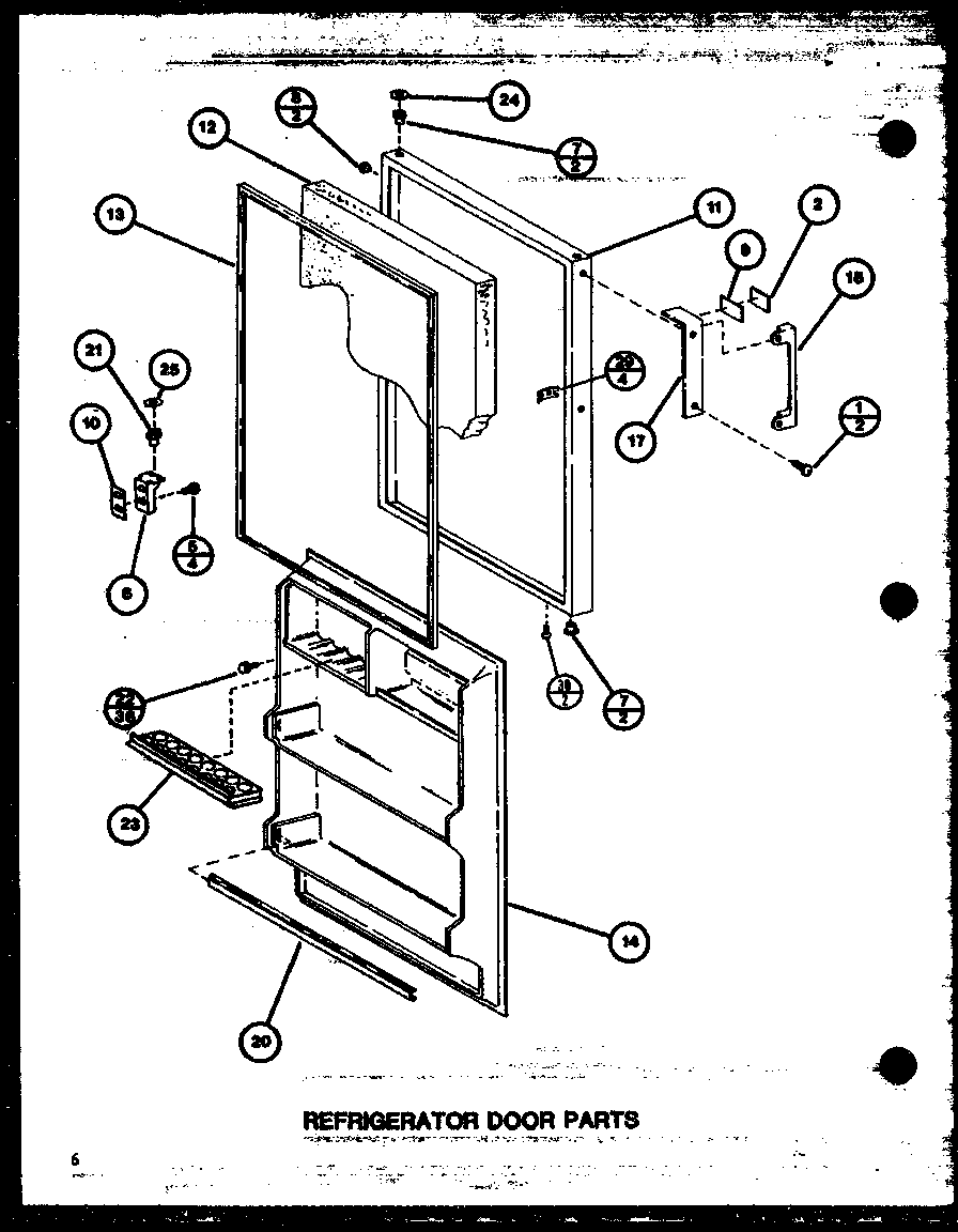 Amana TM18J2-P7791148W refrigerator door parts diagram