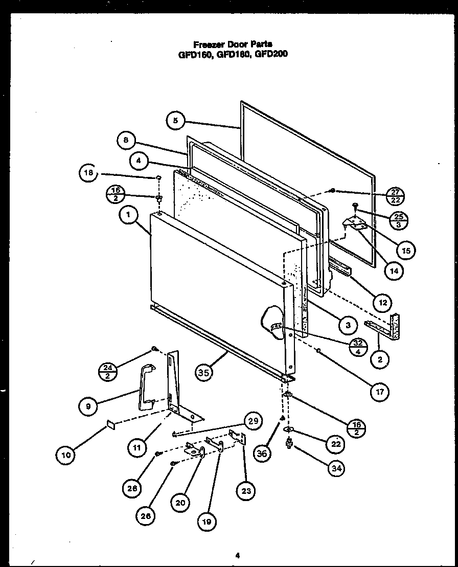Caloric GFD160 (gfd160) (gfd180) (gfd200) diagram