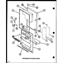 Amana TRG18K-P7791151W refrigerator door parts (tr16k/p7791122w) (tr16k/p7791123w) (tri16k/p7791124w) (tri16k/p7791125w) (tri16k/p7803237w) (tri16k/p7803238w) diagram